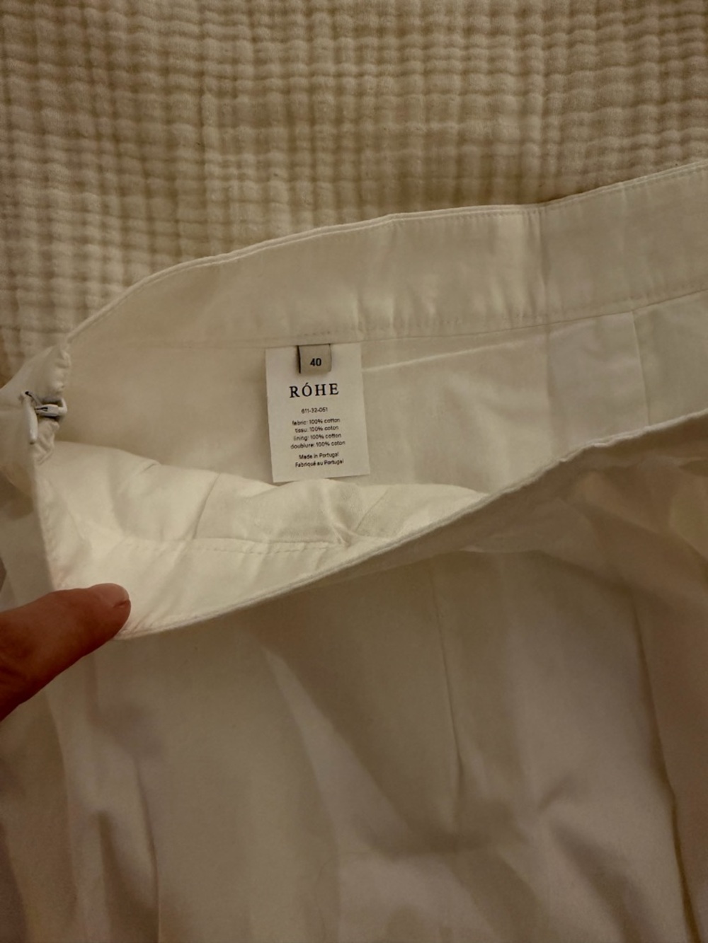 White Midi ROHE Skirt - Picture 7 of 8